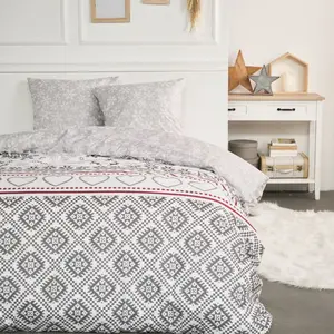 Today Housse de couette en coton FLANELLE 2.8 Blanc pas cher