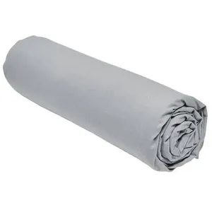 TODAY Drap housse Essential Gris clair 140 x 190 cm Gris 2 PLACES pas cher