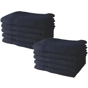 Comparateur de prix : Lot de 10 serviettes de Toilette TODAY 50x90 cm 100% Coton - Navy