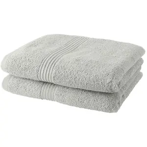 Lot de 2 serviettes de toilette TODAY 50x90 cm 100% Coton - Craie pas cher