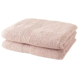 TODAY Lot de 2 serviettes de toilette 50x90 cm 100% Coton - Rose des sables pas cher