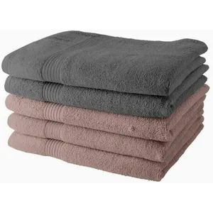 Comparateur de prix : TODAY Lot de 5 Draps de Bain 70x130 cm 100% Coton - 3 roses des sables + 2 acier