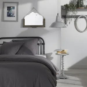 Parure de lit - Today - Capucine - Gris foncé - 220 x 240 cm - Pour 2 personnes pas cher