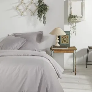 Today Housse de couette Chambray Gris Clair Constance - Charme pas cher
