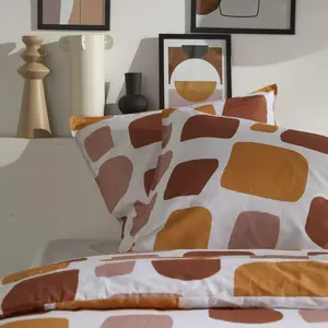 Today Housse de couette Blanche Coton 57fils Mood TODAY - Retro Mood pas cher
