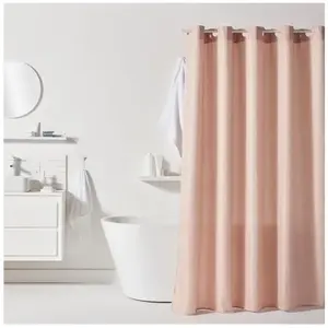 Comparateur de prix : TODAY Rideau de Douche gauffré 180/200 Polyester Pink Utility