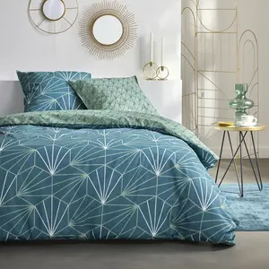 Today Housse de couette en coton SUNSHINE 0.13 Bleu 200 x 200 cm pas cher