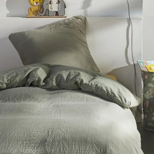 Today Parure de lit gaze de coton unie SAUGE ESSENTIAL pas cher