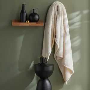Today Plaid Teddy en Polyester 130 x 180 MATCHA + MOKA Creme pas cher