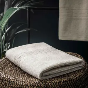 Today Serviette de Toilette Coton 50 x 90 cm Uni Beige pas cher