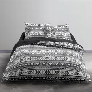 TODAY Parure de lit 240X260 2 Personnes Coton Imprime Chalet Winter pas cher