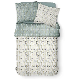 Today Parure de lit coton 2 personnes imprimé graphique  240x260 cm pas cher