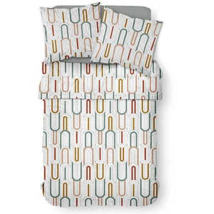 Parure de lit - TODAY - SUNSHINE - Coton - 220x240 cm - Imprimé graphique