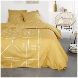 Today Parure de lit 2 Personnes 220x240 Coton Imprime Sunshine 7.41