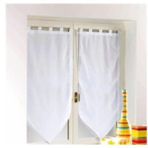 Douceur d'Intérieur Voile uni Blanc - Marque - 120x60 cm - Passe-tringle - Polyester