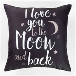 Paris Prix housse de coussin +encart 40 x 40 cm polyester imprime love moon