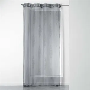 Paris Prix Rideau Voilage à oeillets "Grigri" 140x240cm Anthracite pas cher