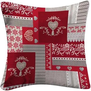 Douceur d'Intérieur HOUSSE DE COUSSIN +ENCART 60 x 60 CM MICROFIBRE IMPRIMEE SWEET HEART