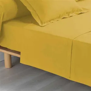 Comparateur de prix : douceur d'intérieur, Drap Plat (180 x 290 cm) Percaline Ocre, Percale de Coton