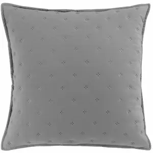 Comparateur de prix : Douceur d'Intérieur Housse de coussin 40 x 40 cm microfibre bicolore Mellow chic Gris/blanc