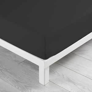 DOUCEUR D'INTERIEUR Drap housse coton INTIMITY 160x200cm charbon pas cher