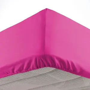 DOUCEUR D'INTERIEUR Drap housse coton INTIMITY 90x190cm bois de rose pas cher