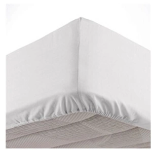 Douceur d'Intérieur Drap housse coton INTIMITY 140x190cm blanc pas cher