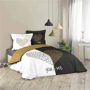Douceur D'intérieur - Parure de lit 260 x 240 cm coton imprimé Miu pas cher