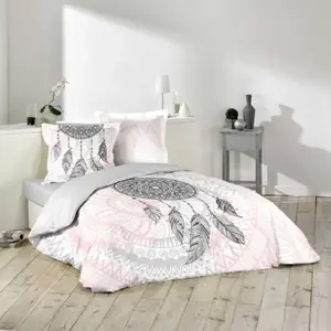 Comparateur de prix : DOUCEUR D'INTERIEUR Parure De Lit Mandala Et Attrape-rêve 200 x 200 cm