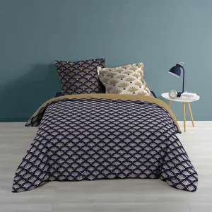 Parure de lit - Douceur d'intérieur - Windsor - 260x240 cm - 100% coton - Motifs arbres du voyageur pas cher