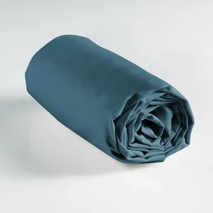 Douceur d'intérieur Drap Housse Coton Uni - HOME MAISON - 180 x 200 cm - Bleu Nuit - 57 fils pas cher