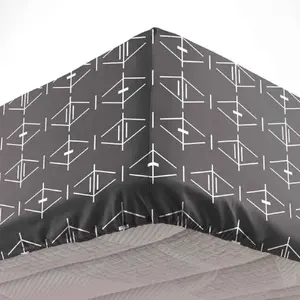 Douceur d'Intérieur drap housse 1 personne 90 x 190 cm imprimé 57 fils allover aristide anthracite pas cher