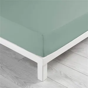 douceur d'intérieur, Drap Housse (160 x 200 cm) Linette Sauge, 100% Coton pas cher