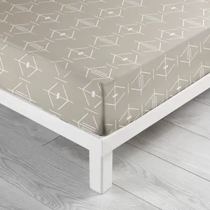 Drap housse Aristide Douceur d'intérieur - Taille 160 x 200 - Naturel pas cher