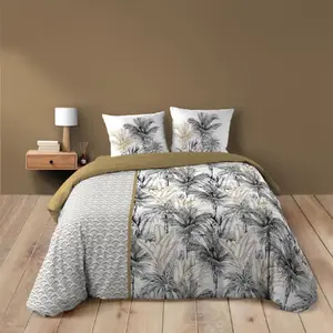 douceur d'intérieur, Parure 3 Pièces (240 x 220 cm) Dakar, 100% Coton pas cher