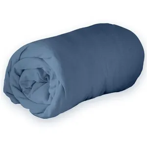 Drap housse en jersey uni Bleu 160x200 pas cher