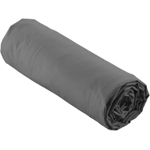 Douceur d'Intérieur Drap housse 90x190 cm - Percale 100% coton - Bonnet 30 cm - Anthracite pas cher