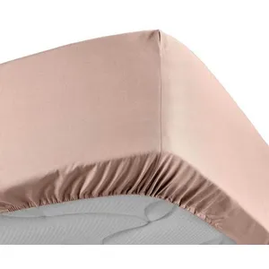Douceur d'Intérieur Drap housse 140x190 cm - Percale 100% coton - Bonnet 30 cm Nude pas cher
