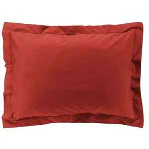 Douceur d'Intérieur Taie d'oreiller rectangle 50x70 cm - Percale 100% coton Tomette pas cher