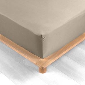Comparateur de prix : Douceur d'Intérieur Drap housse 160x200 cm - Percale 100% coton - Bonnet 30 cm Sable