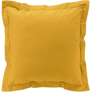 Comparateur de prix : Douceur d'Intérieur Taie d'oreiller - Percale - Jaune - 63x63 cm - 100% coton - Lavable à 30°