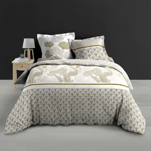 Comparateur de prix : Douceur d'Intérieur Housse de couette 260 x 240 cm percale de coton 78 fils imprimé Melisse