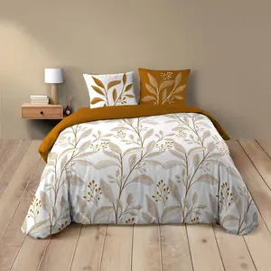 Parure de lit 3 pièces malika 260x240cm blanc Douceur d'Intérieur pas cher