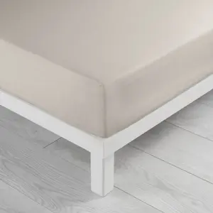 GENERIQUE Drap Housse Microfibre Oscar 160x200cm Naturel pas cher