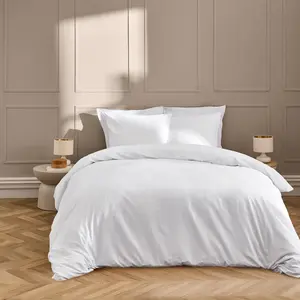 Parure de lit 260x240 coton lavé blanc Linella pas cher