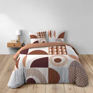 Orange 240x220 cm coton - douceur dinterieur pas cher