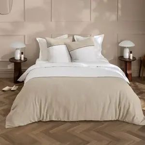 Comparateur de prix : Parure de lit 260 x 240 cm   Coton 57 fils & coton tissé GABRIELLE