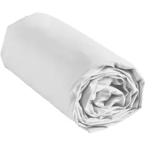 Drap housse 160x200 coton lavé blanc douceur d'intérieur linella pas cher