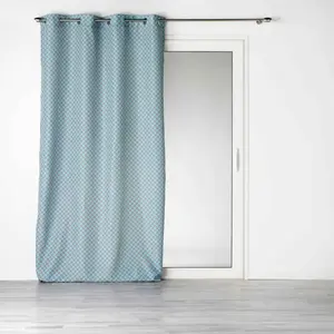 Comparateur de prix : Douceur d'Intérieur Rideau d'ameublement au style géométrique polyester turquoise 140x260