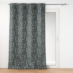 Comparateur de prix : Rideau À illets Imprimé "sakura" 140x260cm Anthracite
